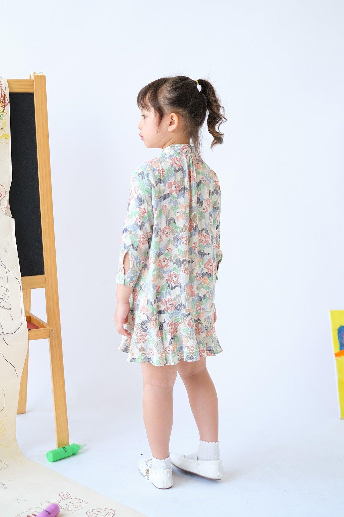 Nora Petite Dress Multicolor Abstract - EESOME