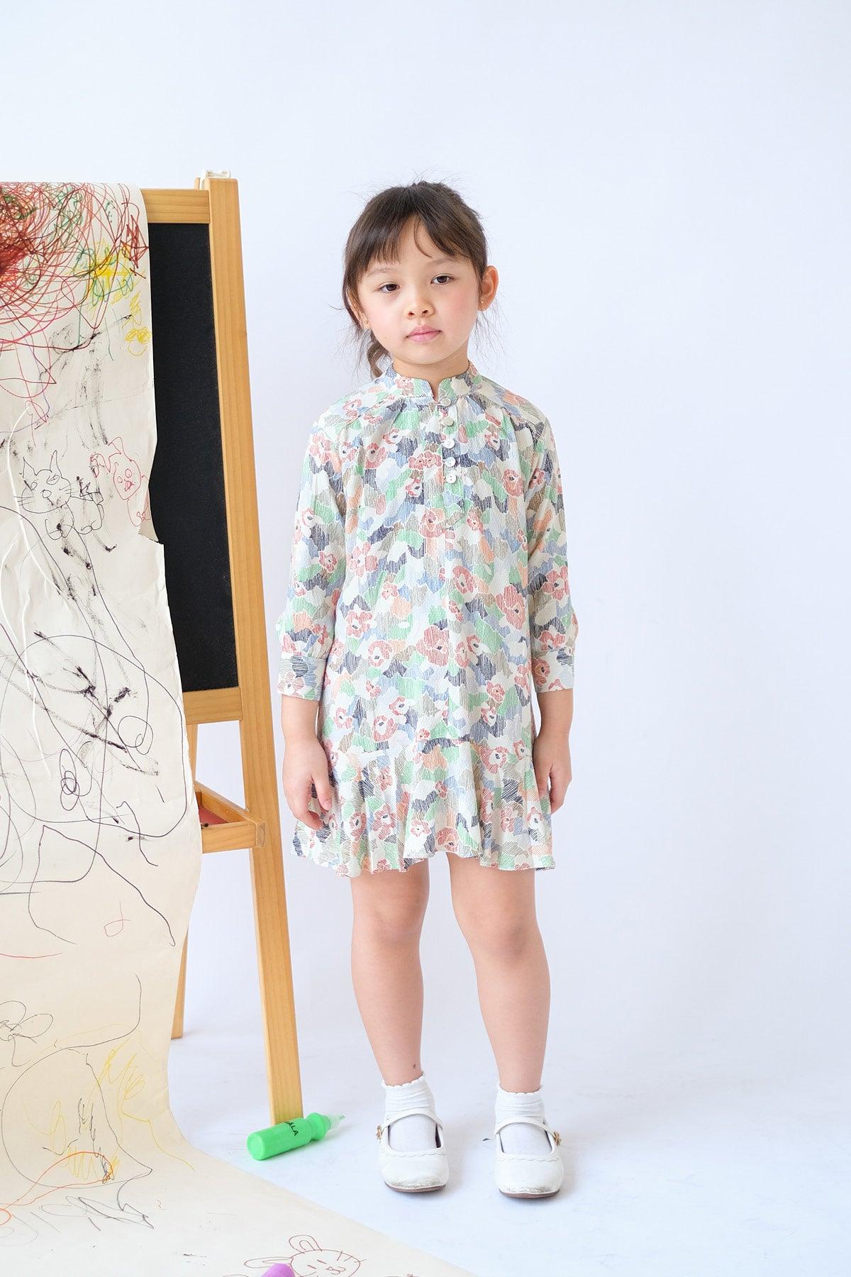 Nora Petite Dress Multicolor Abstract - EESOME