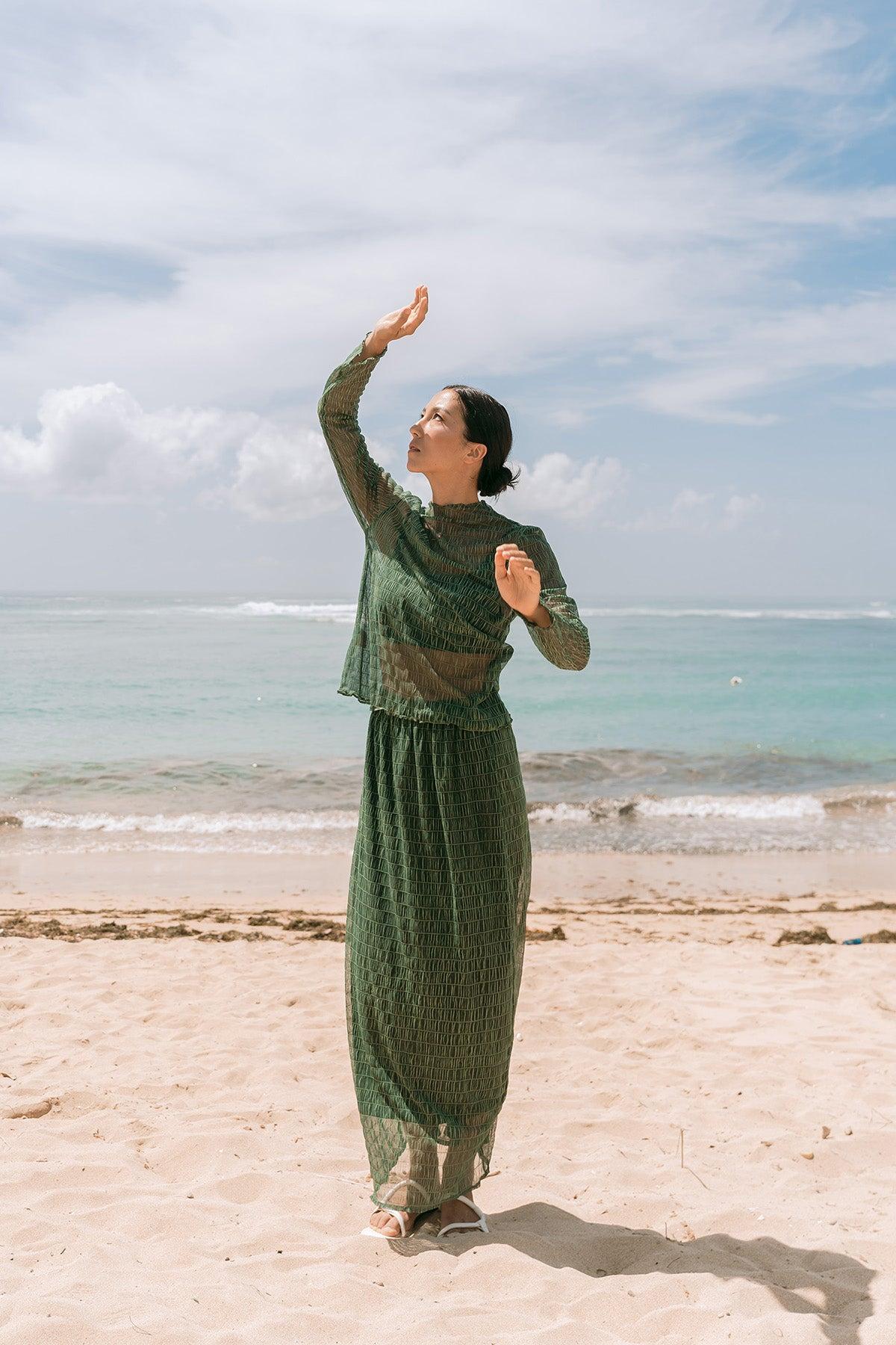 Norita Top &amp; Skirt Seaweed - EESOME