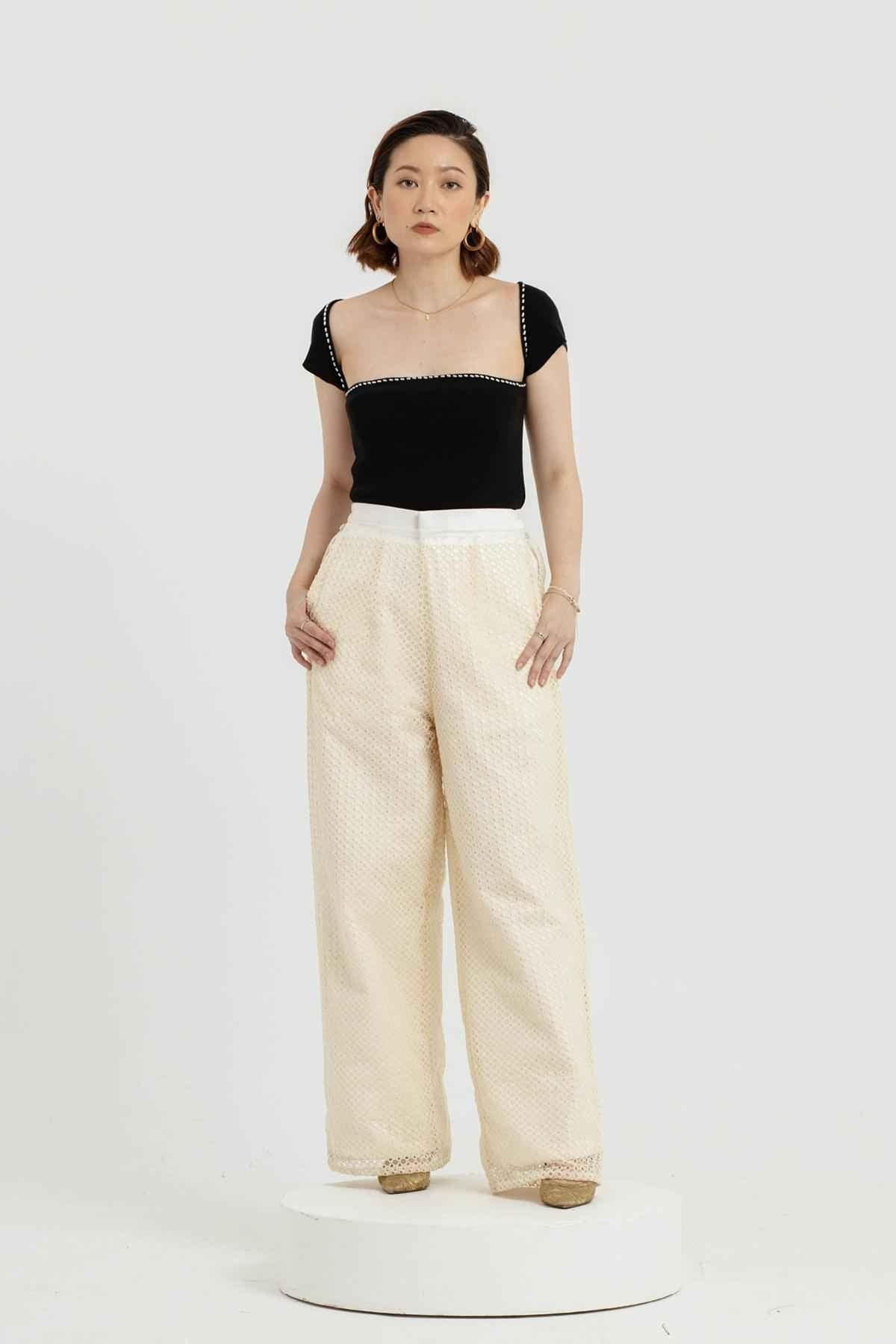 Orra Pants Cream - EESOME