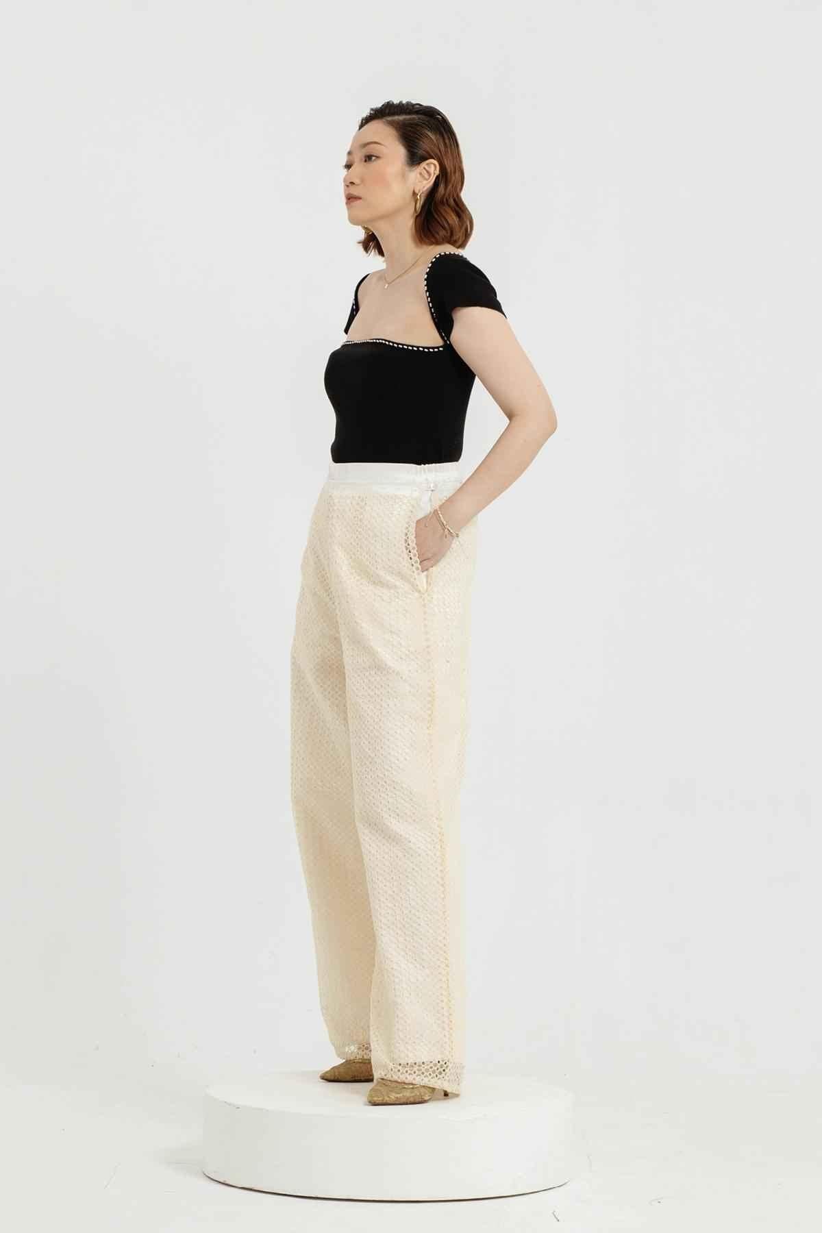 Orra Pants Cream - EESOME