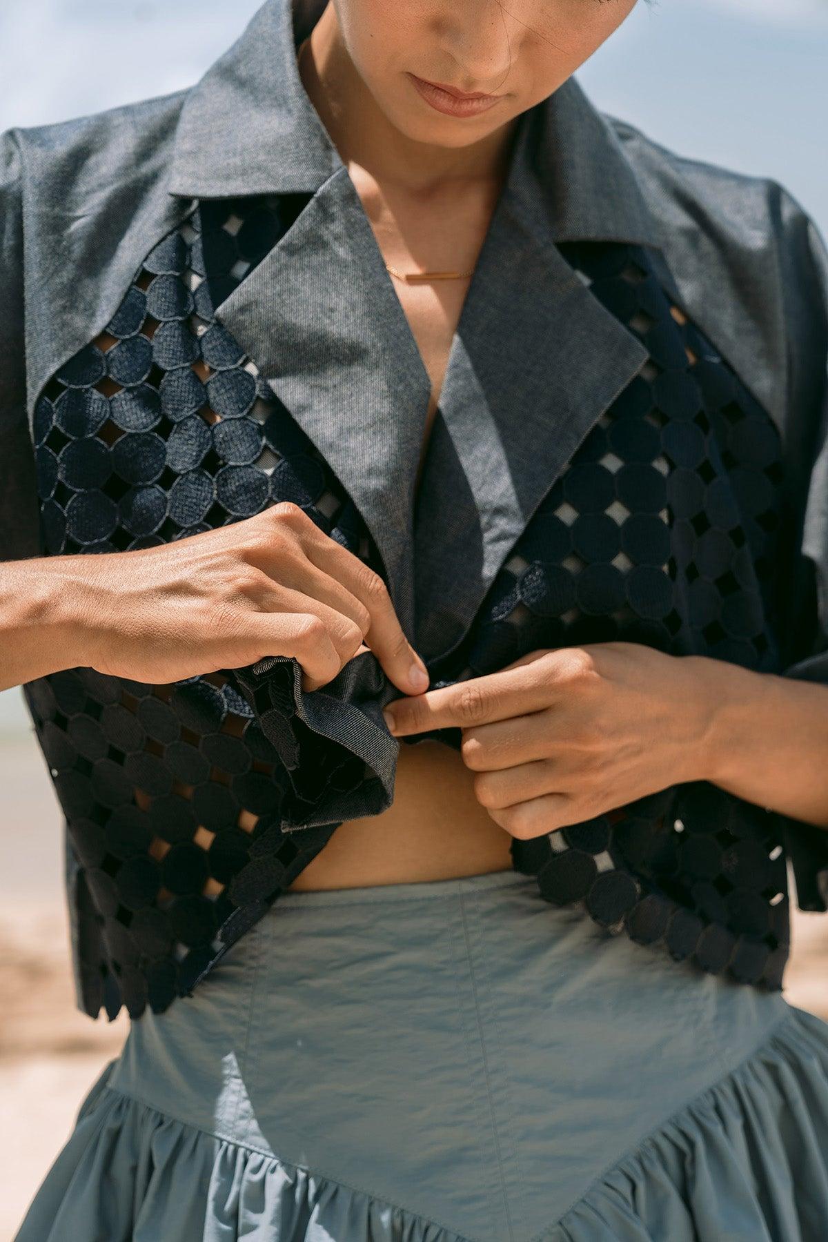 Petra Outer Denim-Navy - EESOME