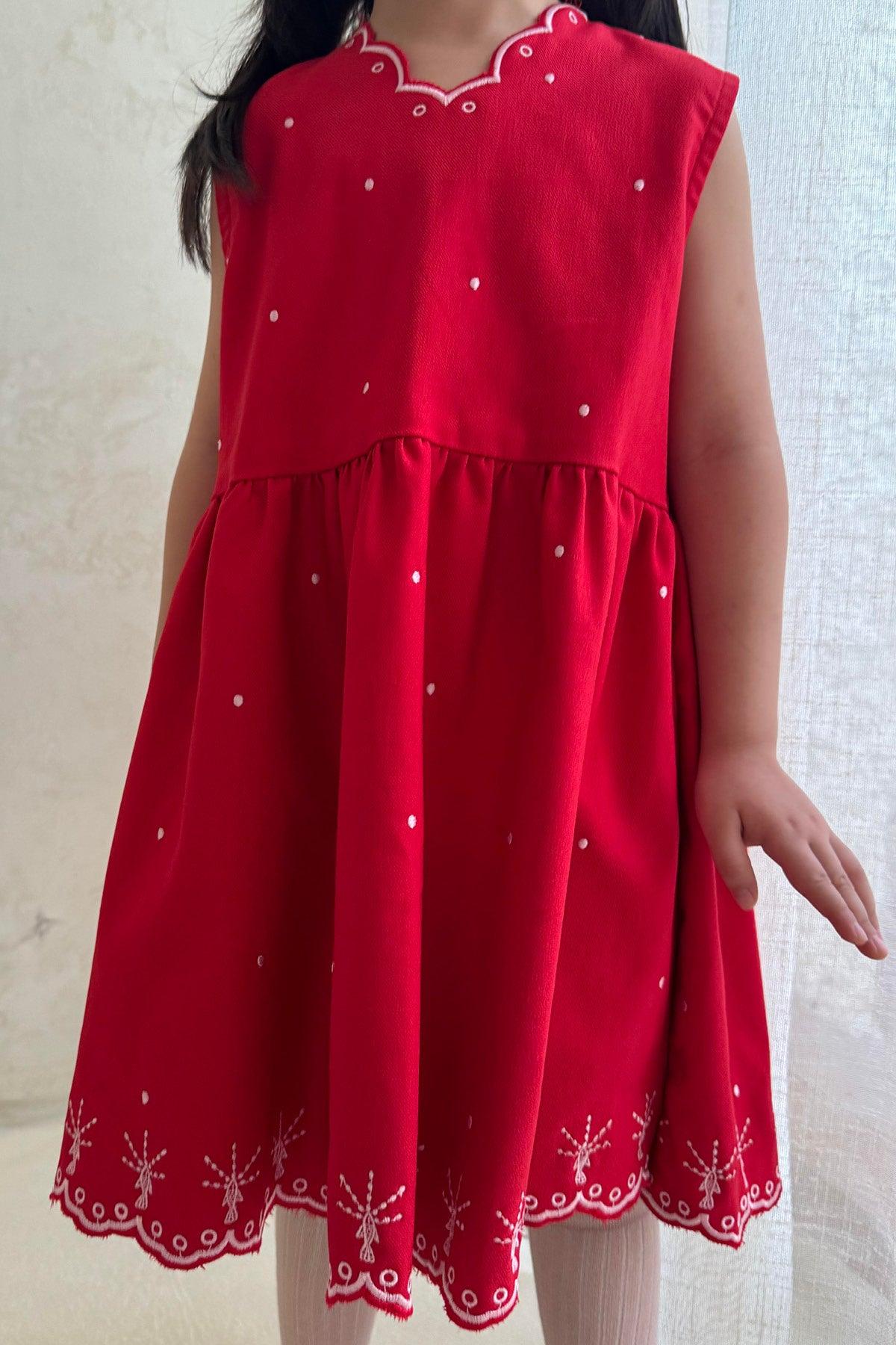 Pica Petite Dress Red Pink - EESOME