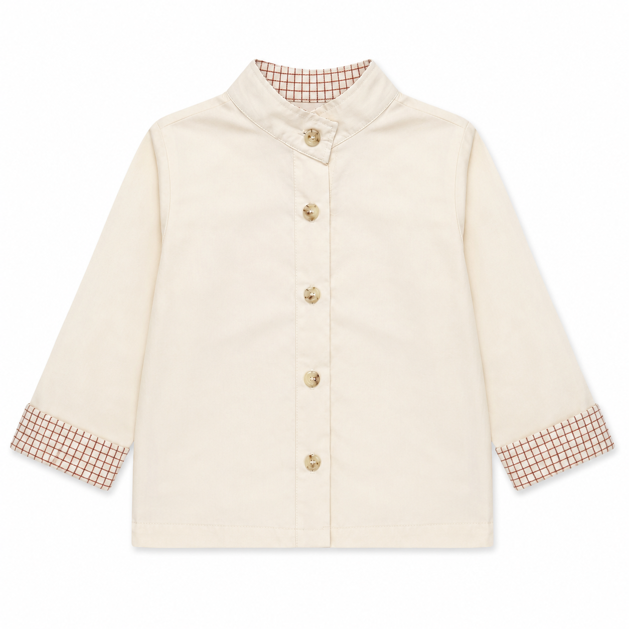 Picnic Petite Trench Outer Khaki Plaid