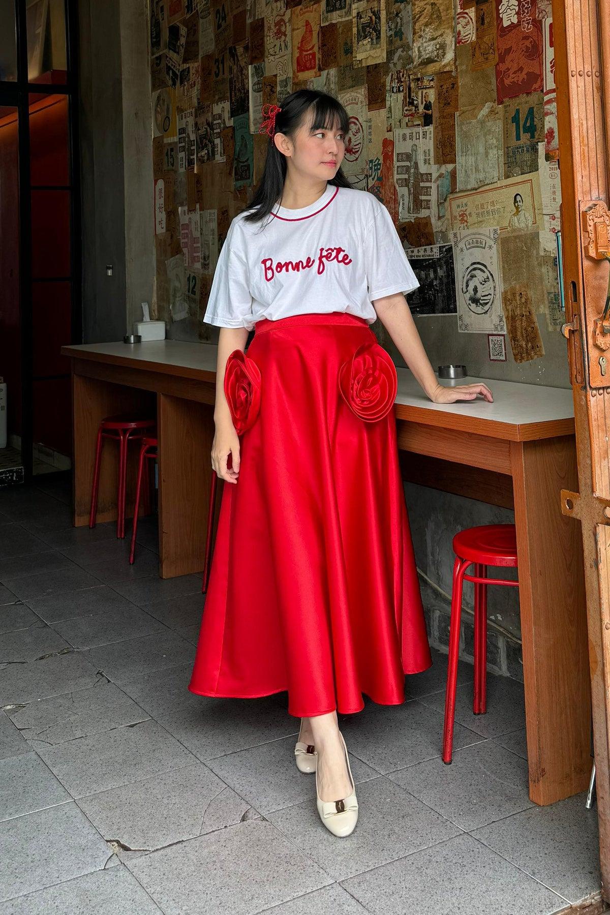 Rose Skirt Red - EESOME
