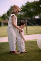Rowan Petite Jumpsuit Gingham Beige