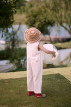 Rowan Petite Jumpsuit Gingham Beige