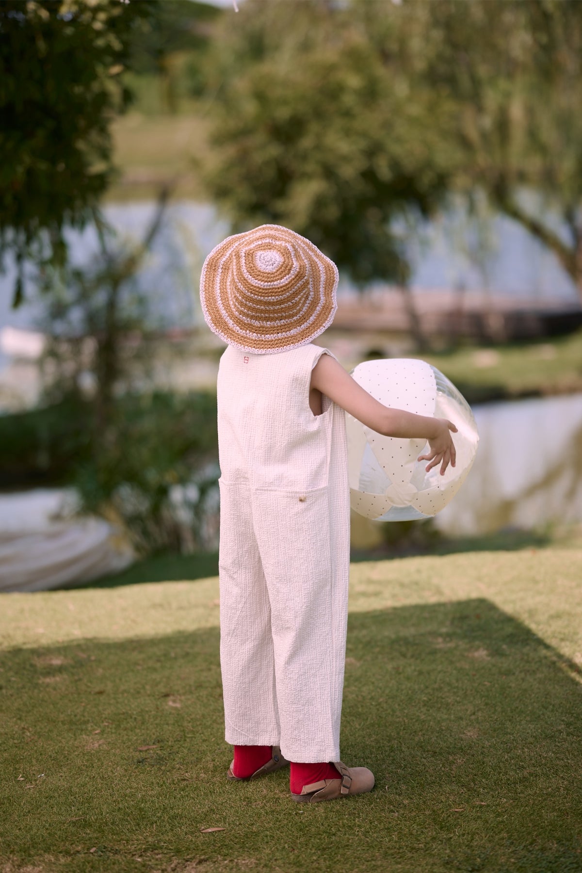 Rowan Petite Jumpsuit Gingham Beige