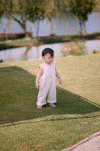Rowan Petite Jumpsuit Gingham Beige