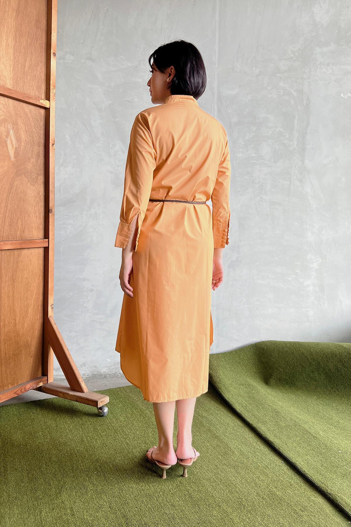 Serena Dress Mango/Brown - EESOME