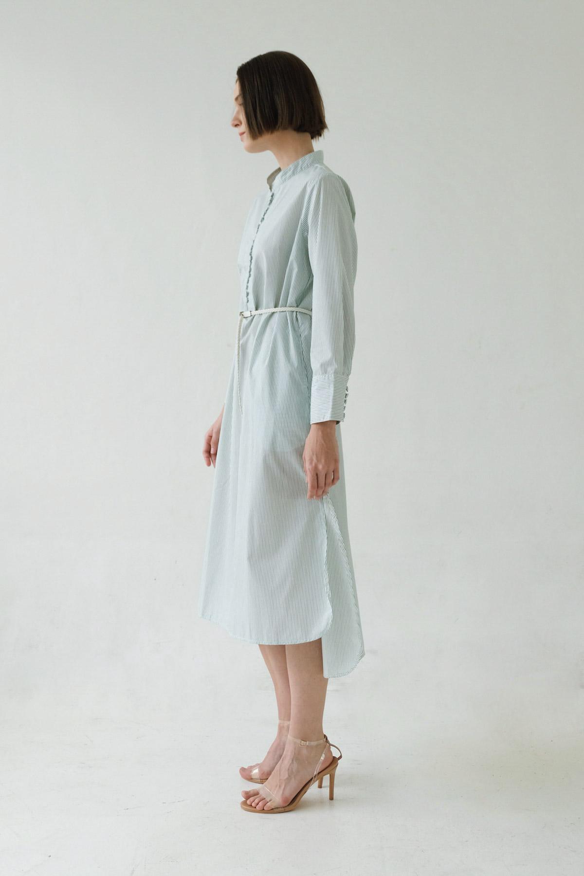 Serena Dress Stripes Green - EESOME