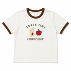 Snack Petite Tee White/Brown
