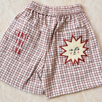 Soleil Petite Shorts Plaid Red detail 1