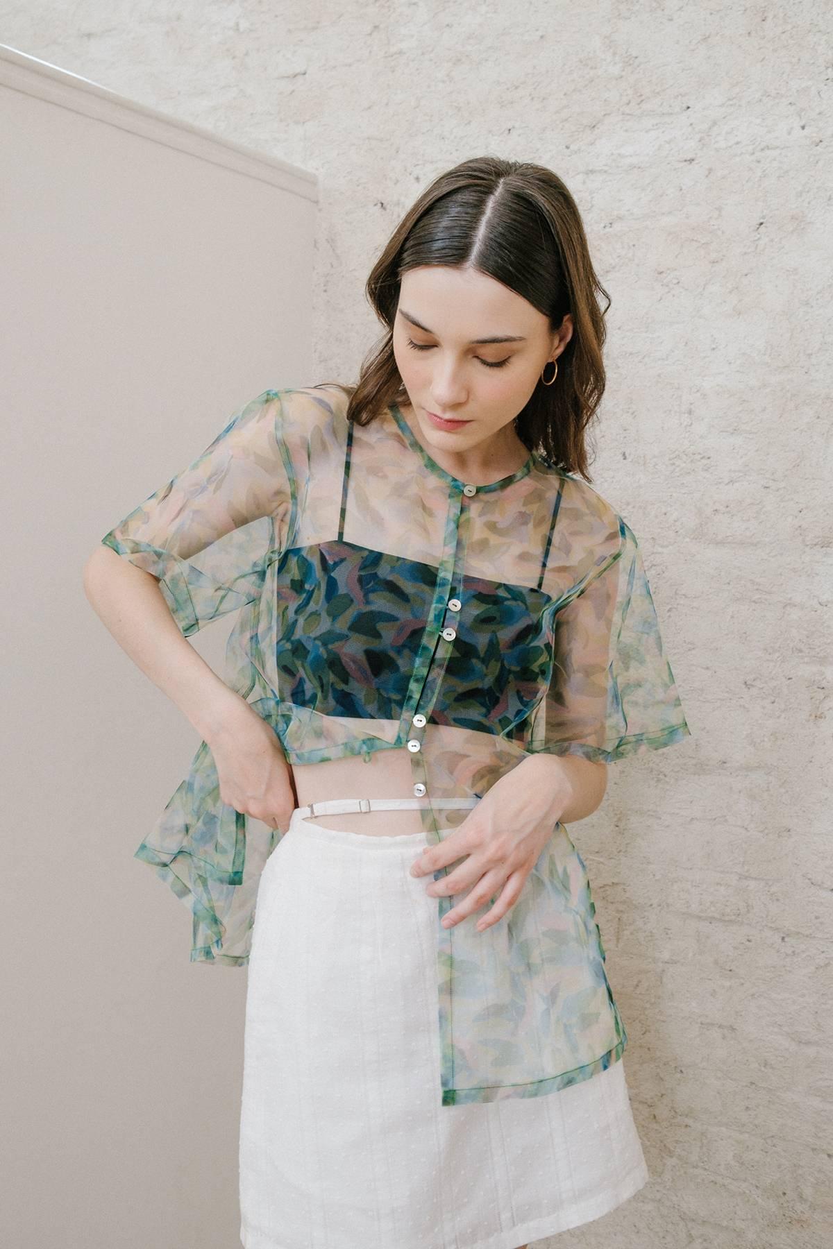 Thea Top Set Tulle Green - EESOME