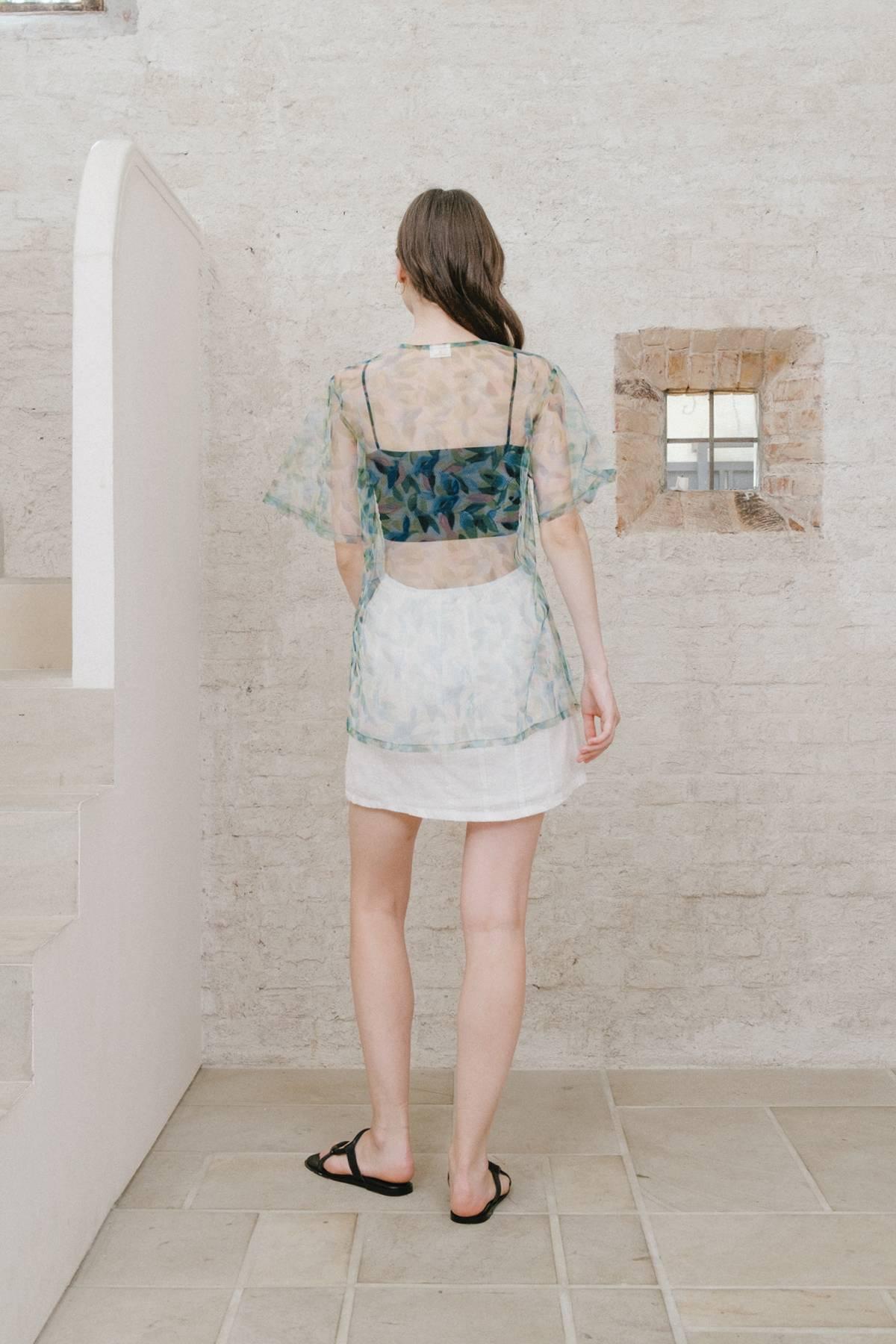 Thea Top Set Tulle Green - EESOME