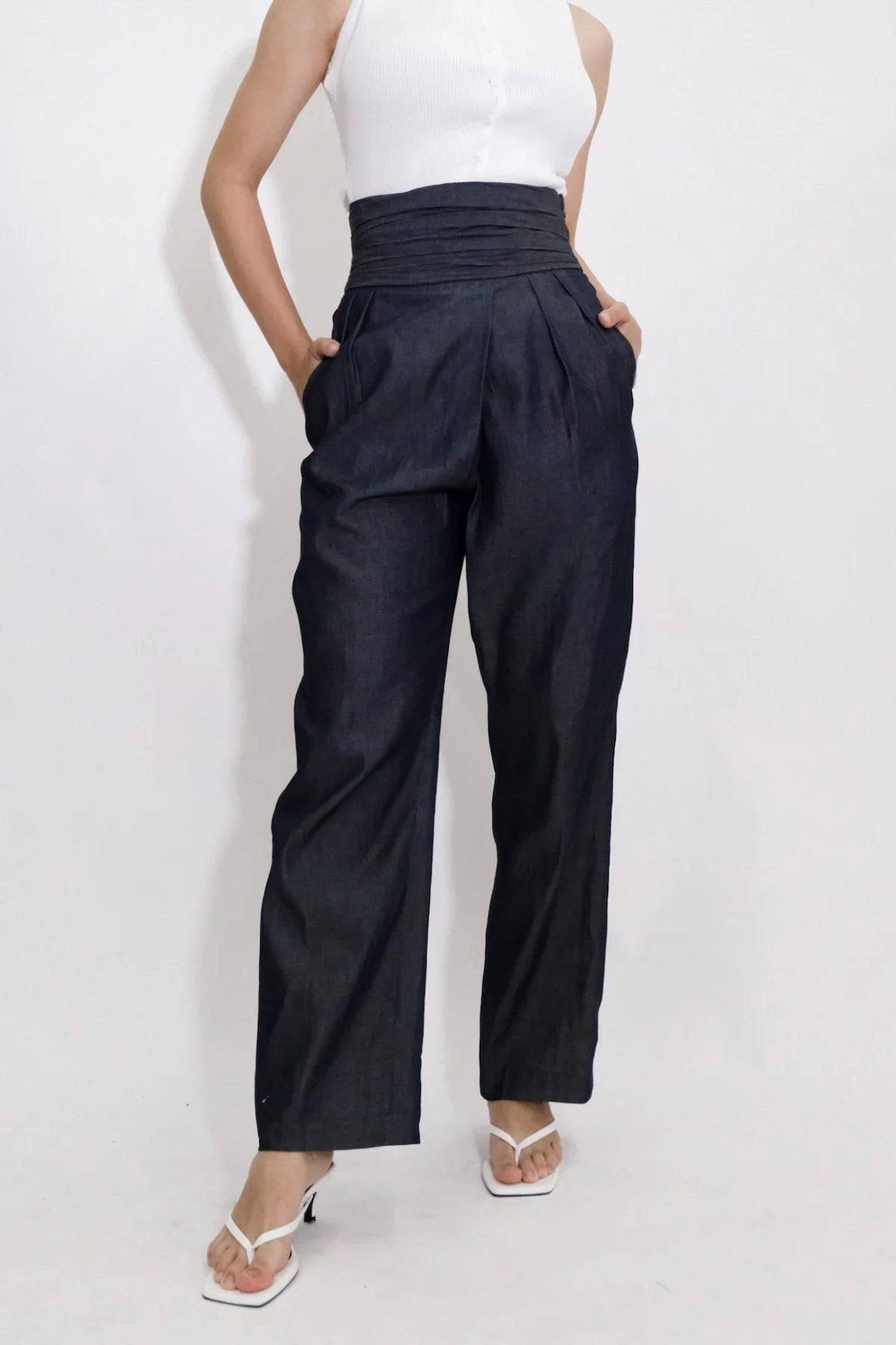 Tilla Pants Slate Blue - EESOME