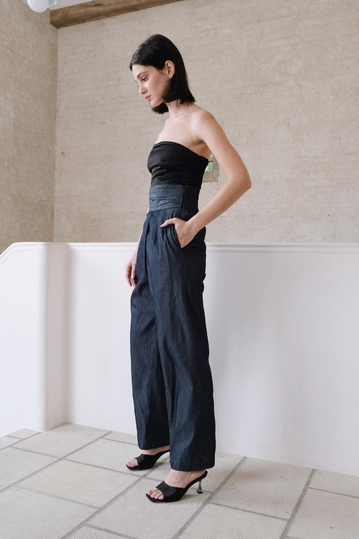 Tilla Pants Slate Blue - EESOME