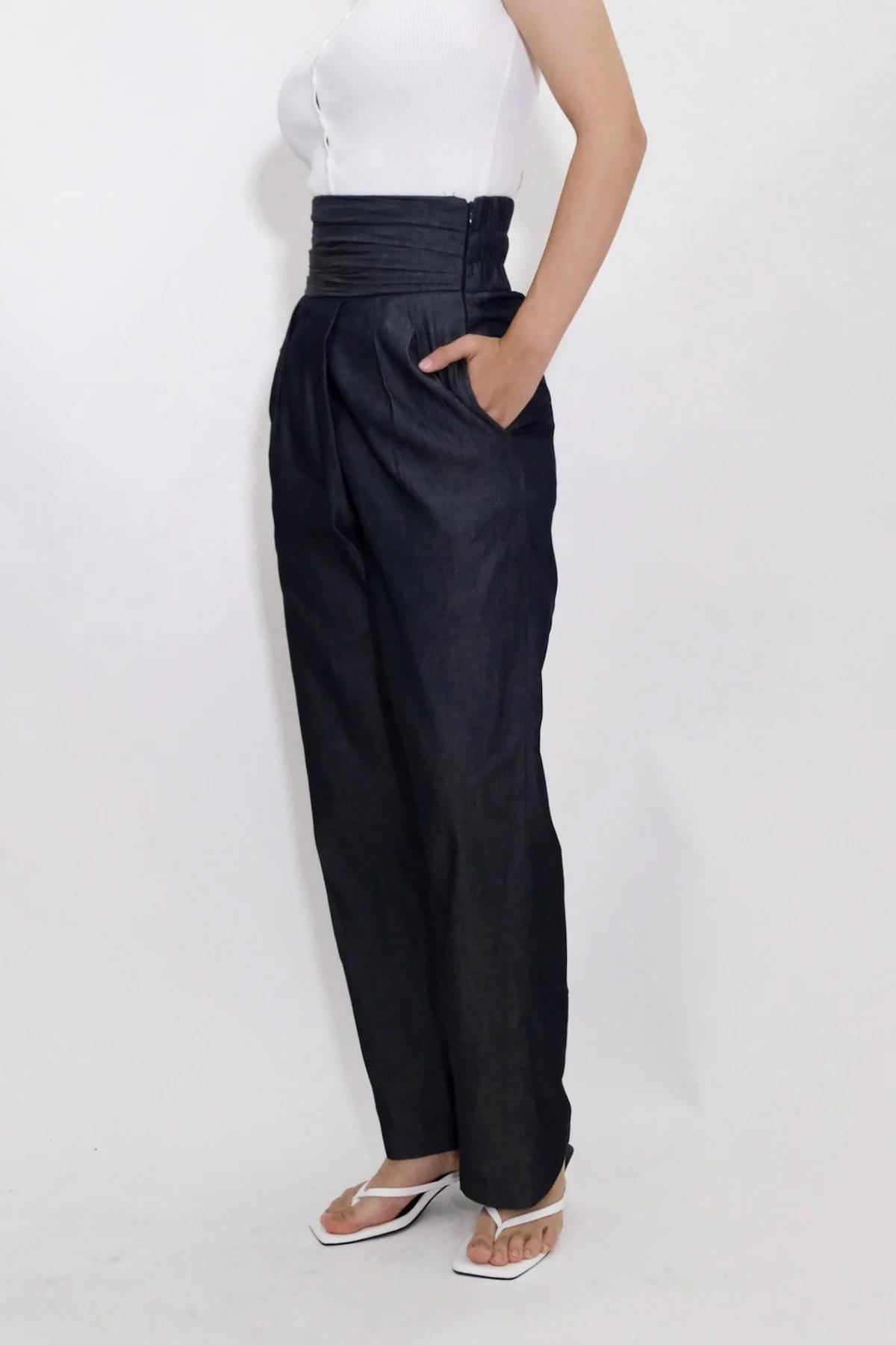 Tilla Pants Slate Blue - EESOME