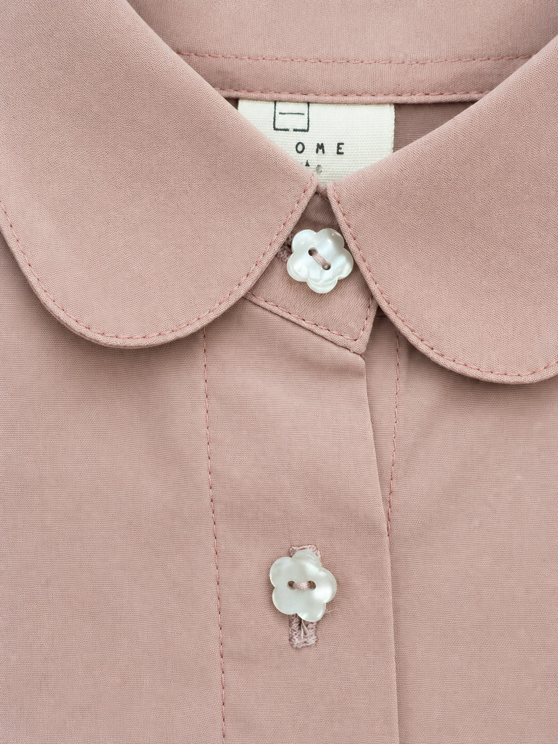 Tulip Petite Blouse Dusty Pink detail