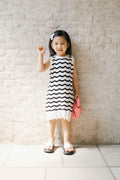 Vague Petite Dress Black-White - EESOME