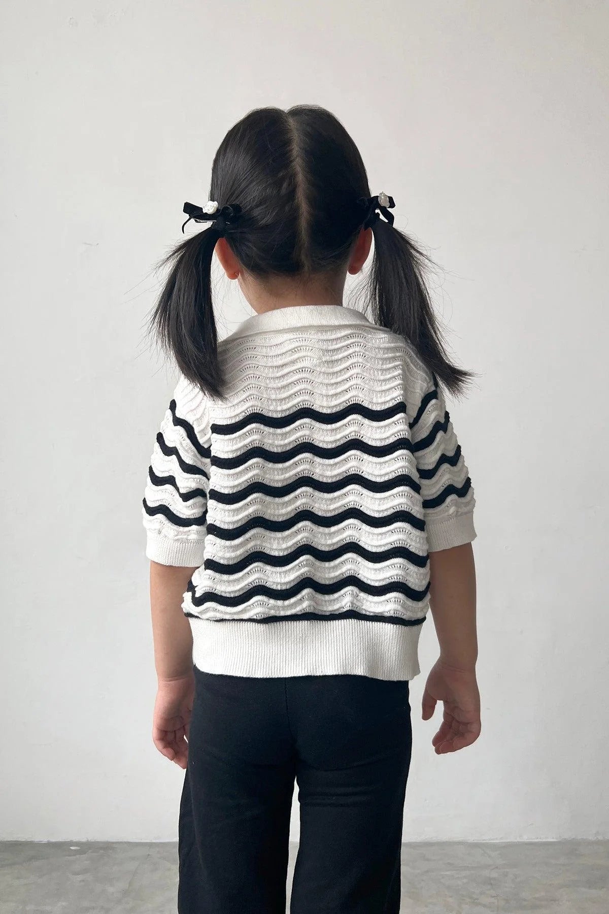 Vague Petite Shirt Black-White - EESOME