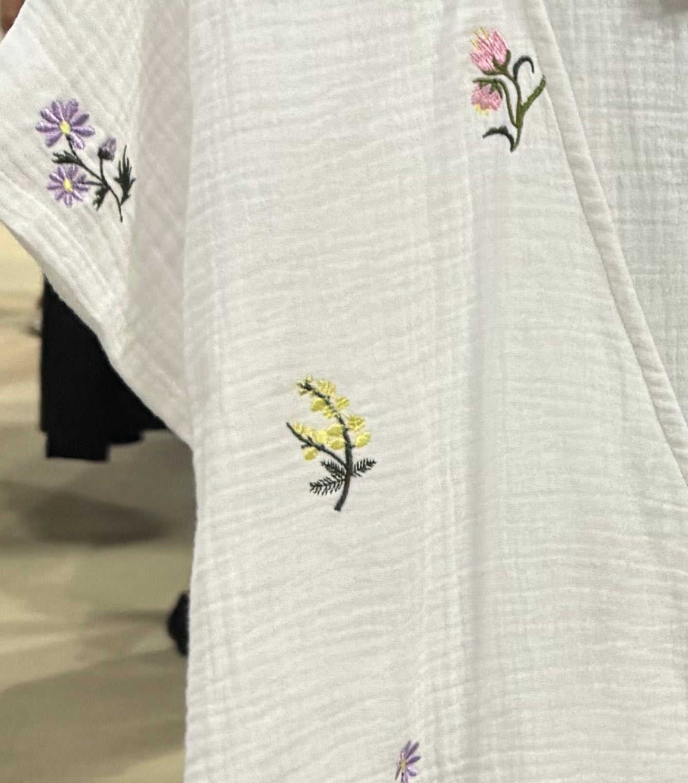 Fleur Wrap Top Off White
