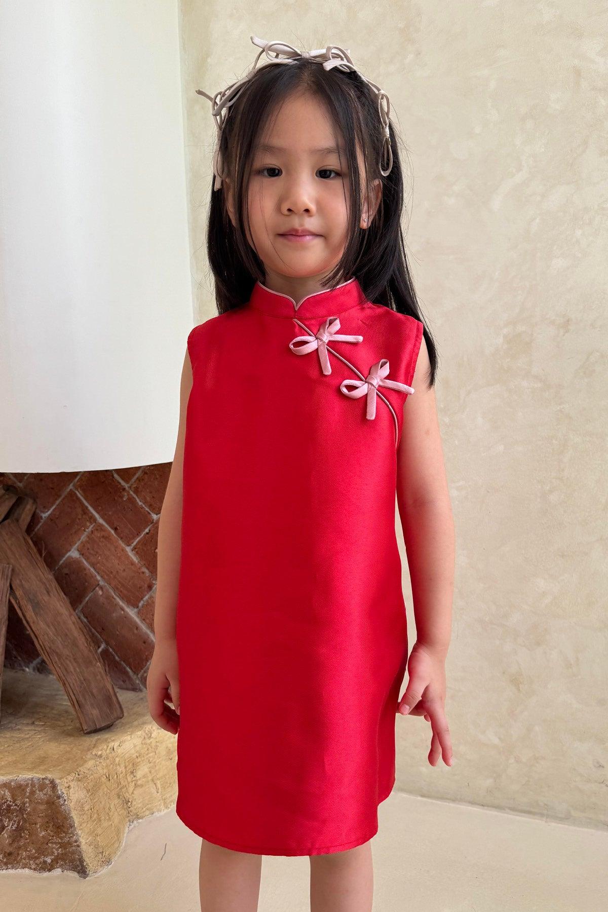 Yang Petite Dress Classic Red - EESOME
