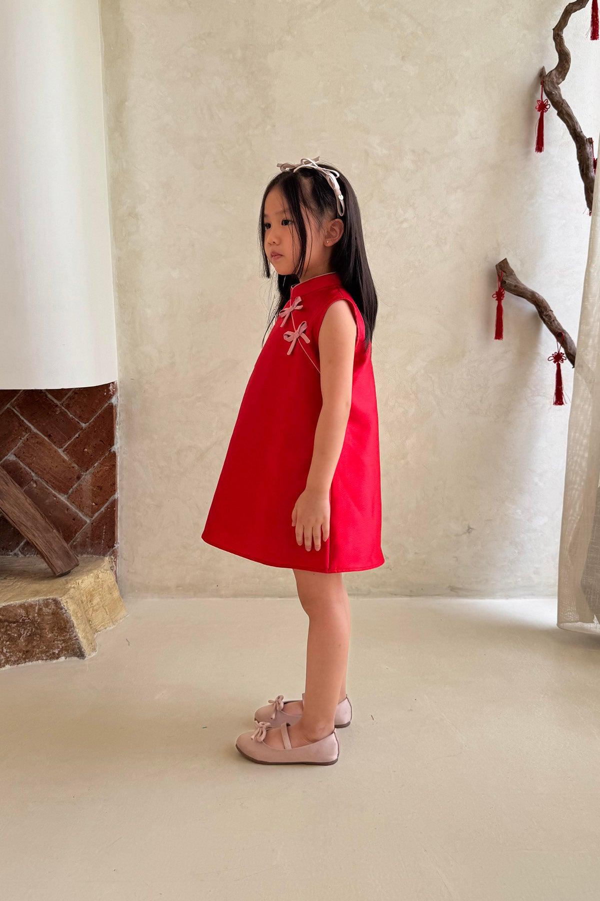 Yang Petite Dress Classic Red - EESOME