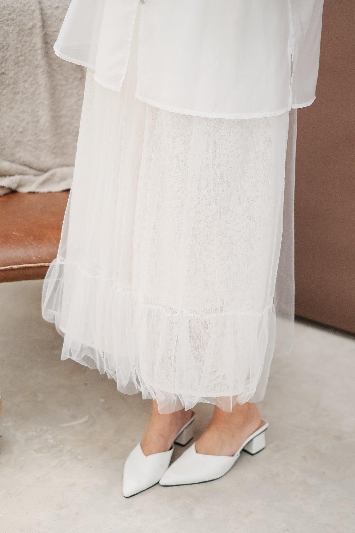 Zara Skirt Off White - EESOME