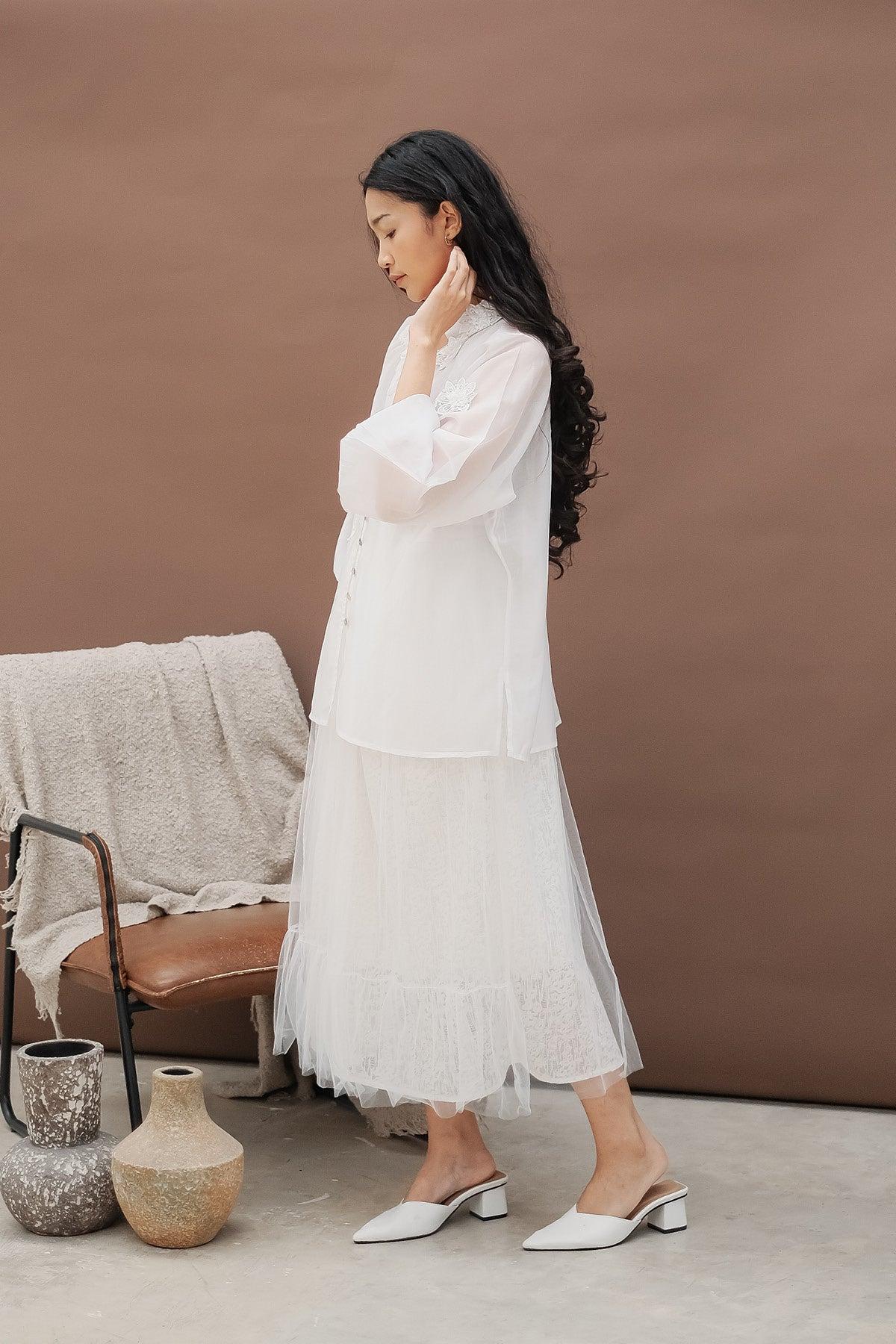 Zara Skirt Off White - EESOME