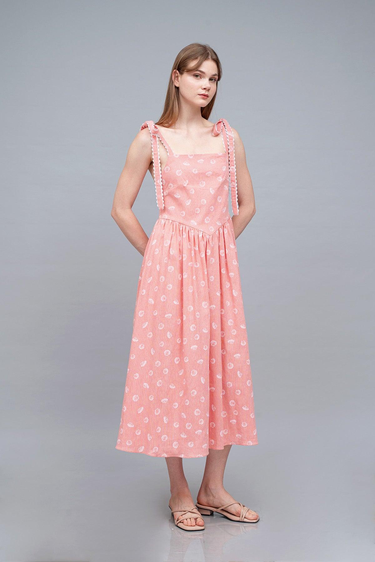 Zee Dress Red Shell - EESOME