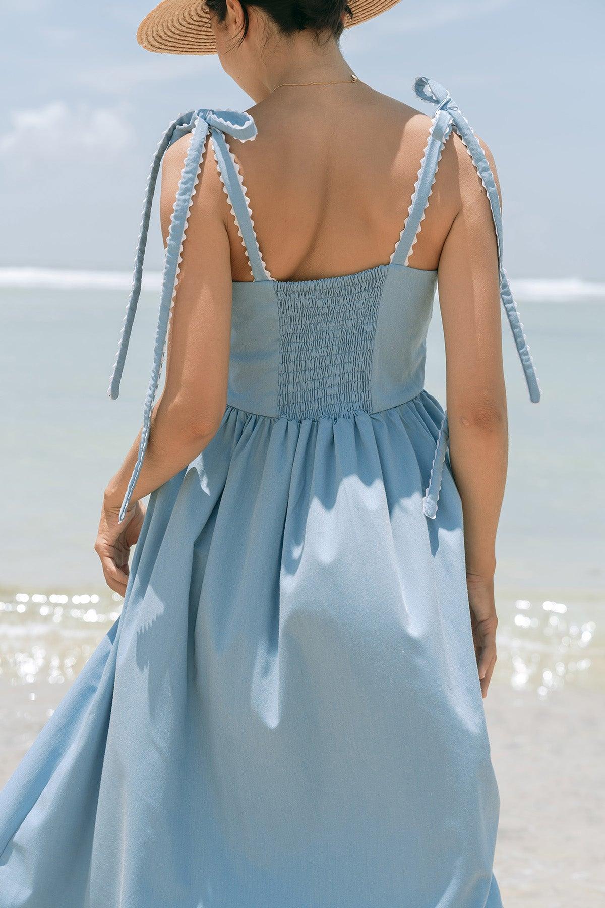 Zee Dress Sky White - EESOME