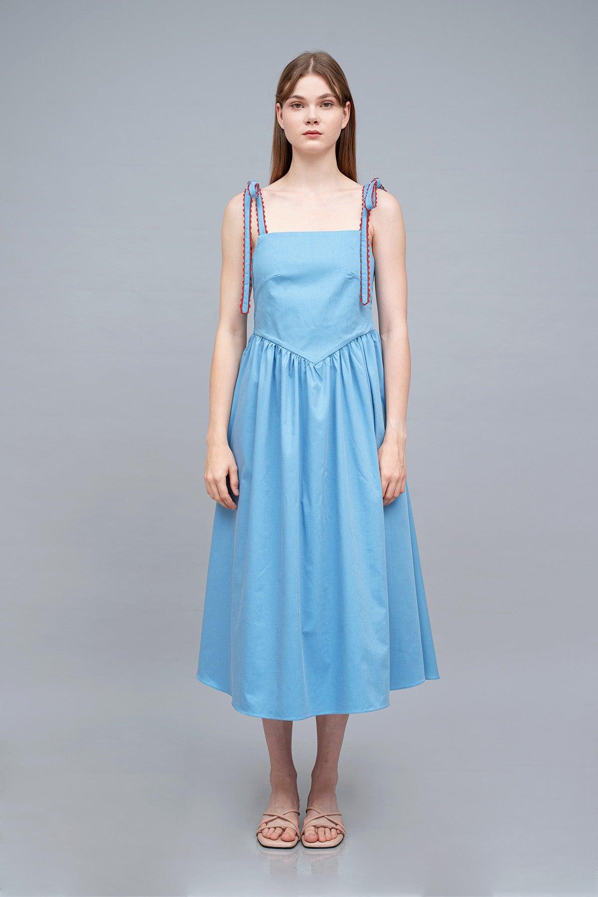 Zee Dress Sky-Red - EESOME