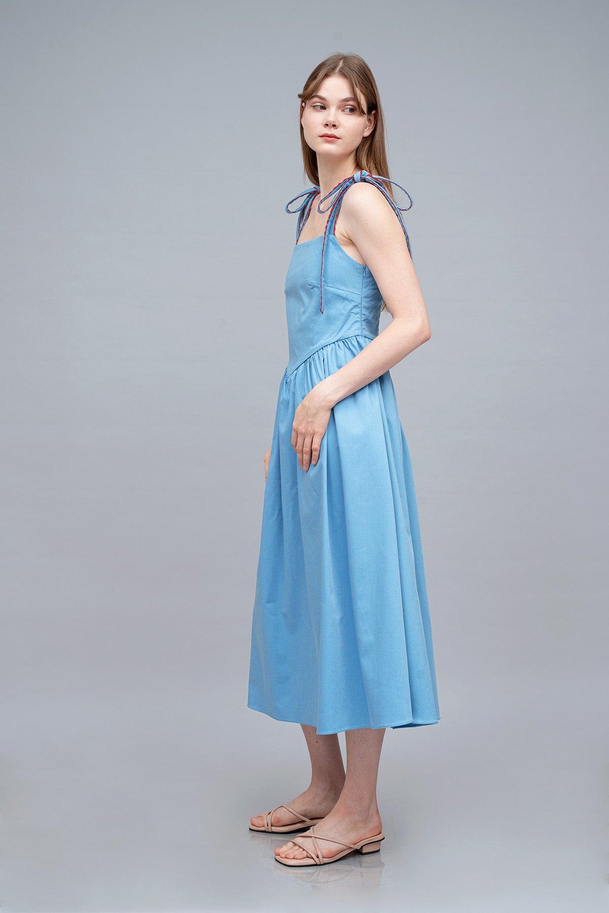 Zee Dress Sky-Red - EESOME