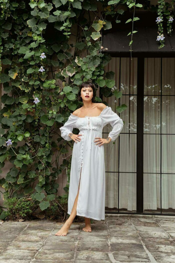 Maddie Dress Off White - EESOME