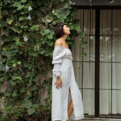 Maddie Dress Off White - EESOME
